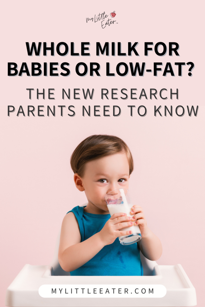 Whole cow's milk for babies or low-fat? The research new parents need to know.