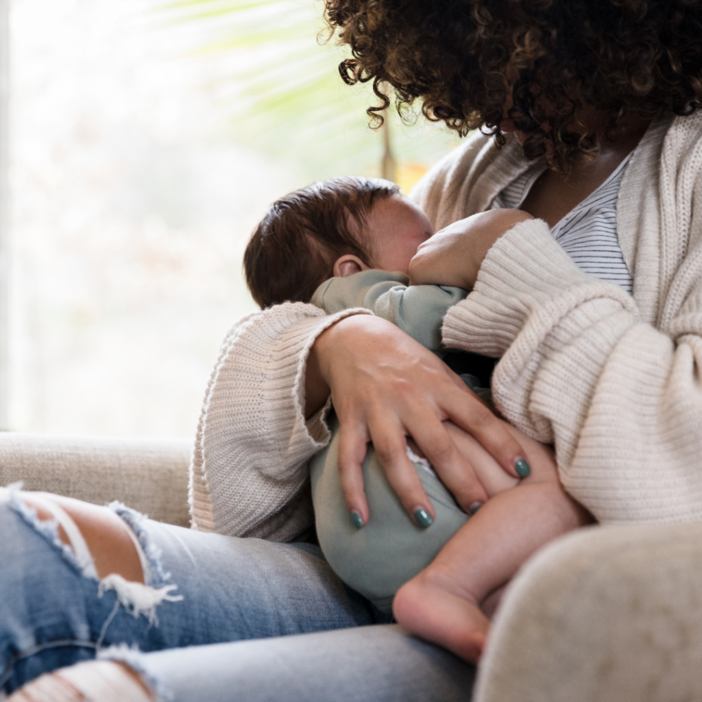 A mother breastfeeds as one of the ways to boost baby's immunity through offering human milk.