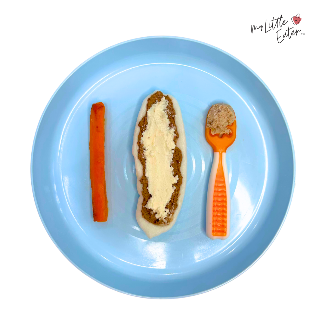 Liver pâté &amp; goat cheese on rice rusks