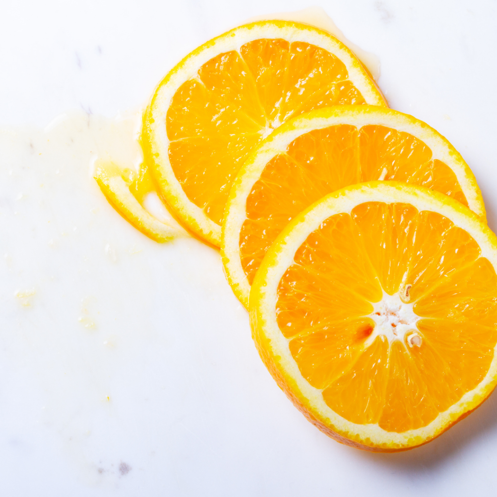 Sliced oranges as an option to keep children healthy as vitamin C from citrus fruits can reduce the severity of illness and boost absorption of iron.