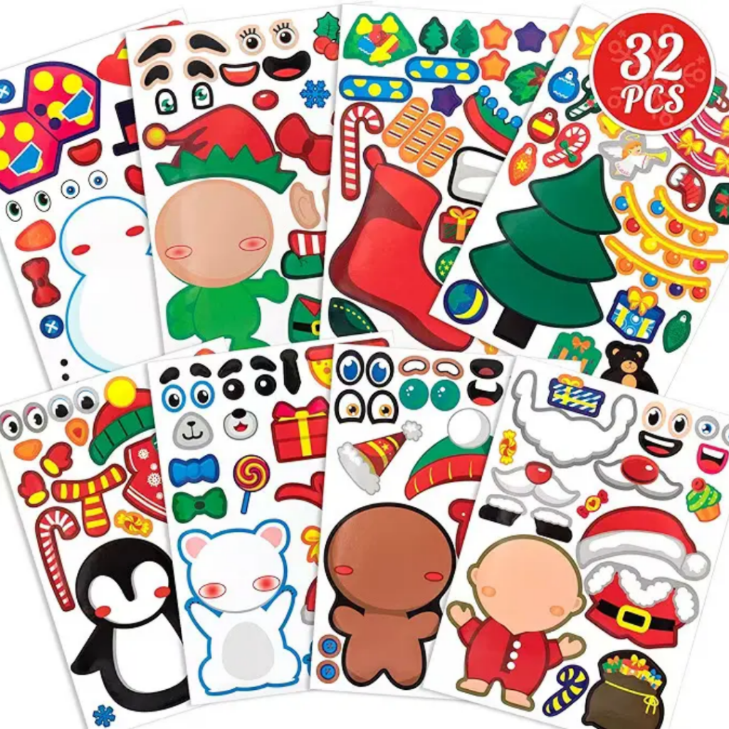 Festive sticker sheets are the best gifts for kids.