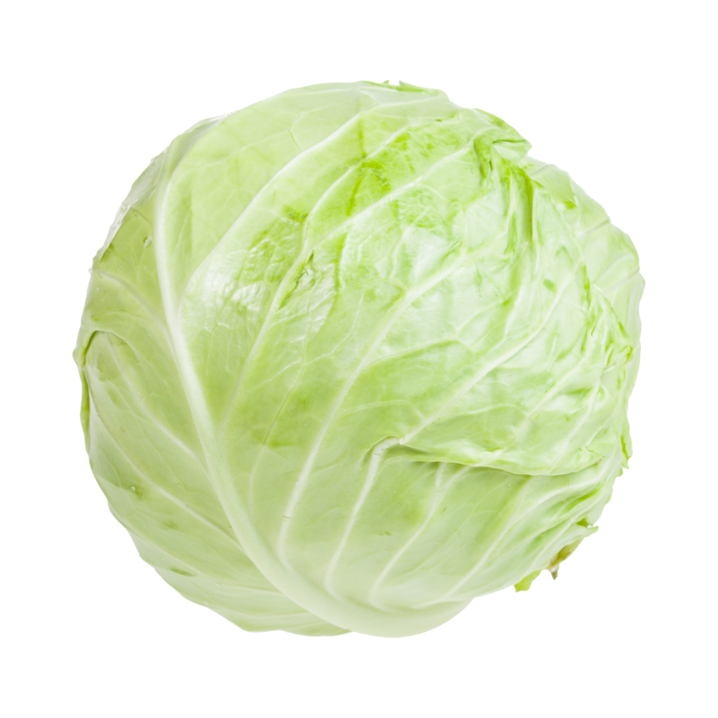 Green raw cabbage.