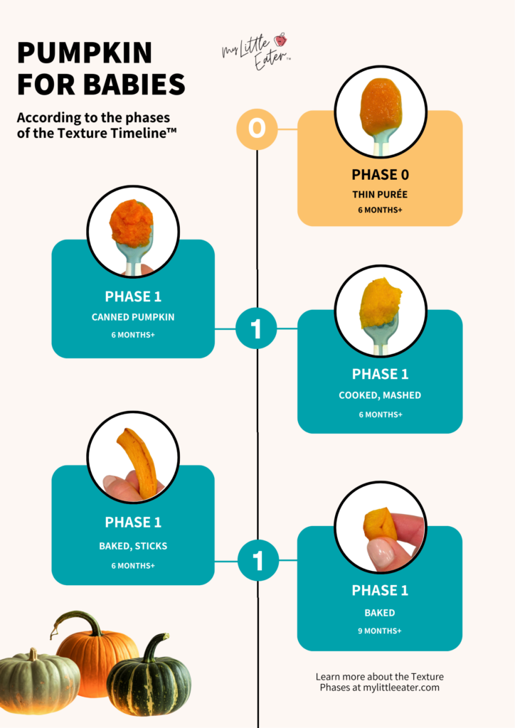 How to serve pumpkin to babies according to My Little Eater's Texture Timeline TM.