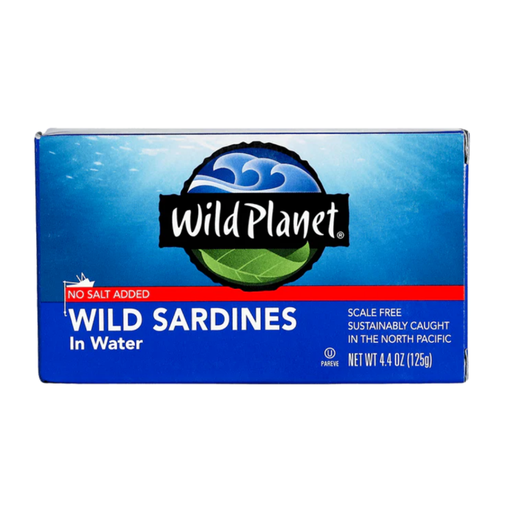 Wild Planet no salt added sardines to limit salt intake.