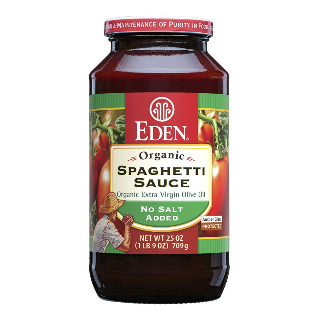 Eden Organic Spaghetti Sauce as a swap for other varieties with too much salt for babies.