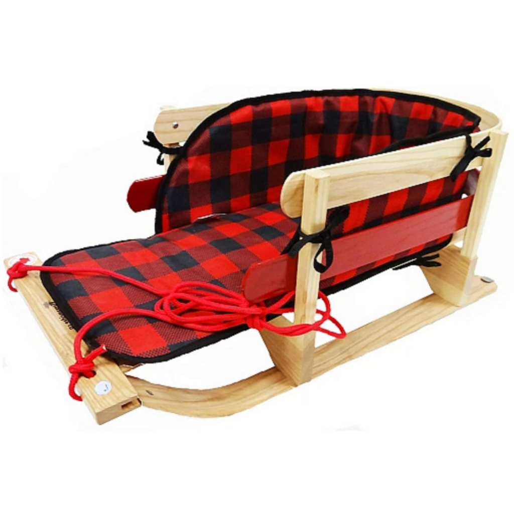 Toboggan for winter fun during the holidays.