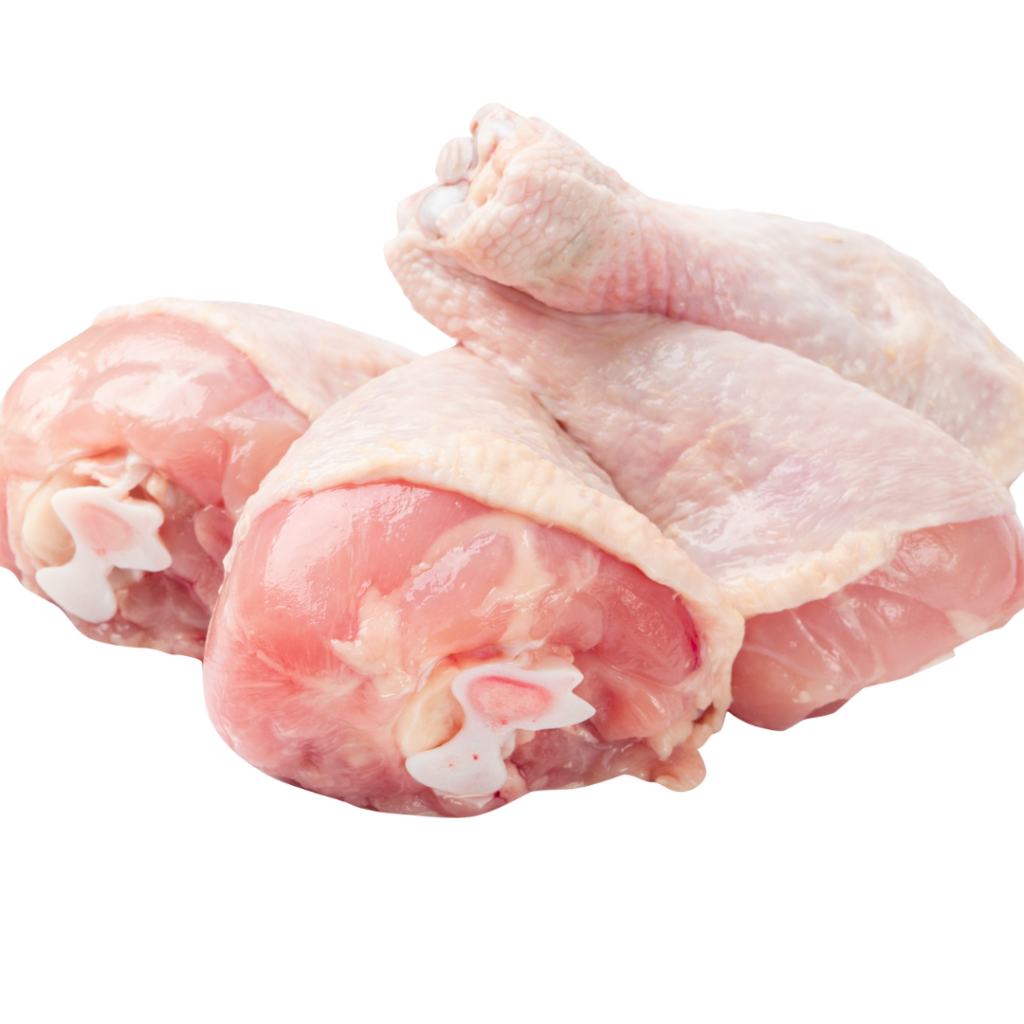 Raw turkey drumsticks to cook for baby as a finger food.