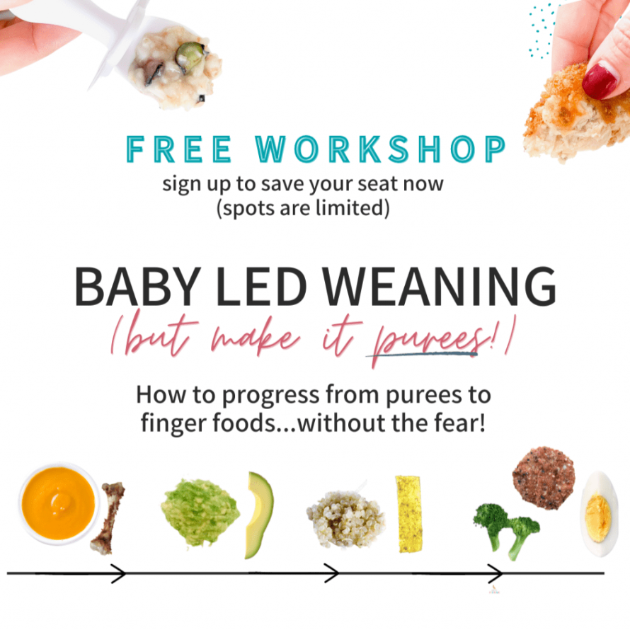 Baby led weaning workshop on how to introduce new foods gradually.