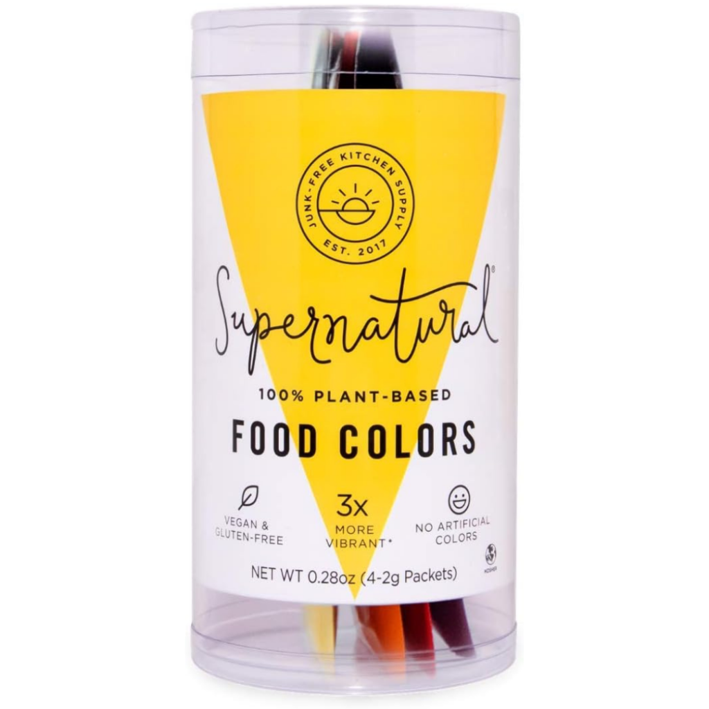 Supernatural brand natural food colorings in a powder form.