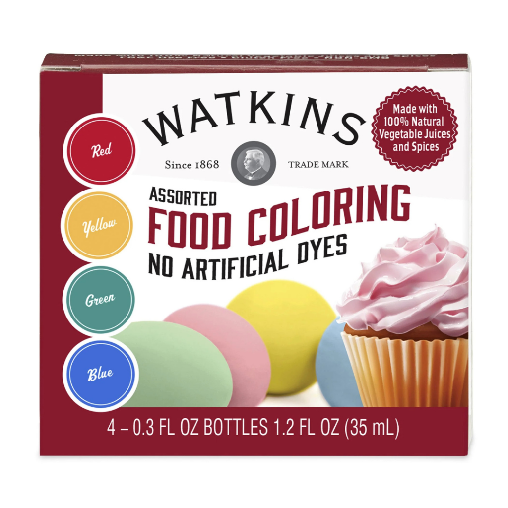 Watkins food coloring with no artificial dyes.