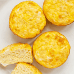 Overhead view of sauerkraut egg cups for baby led weaning.