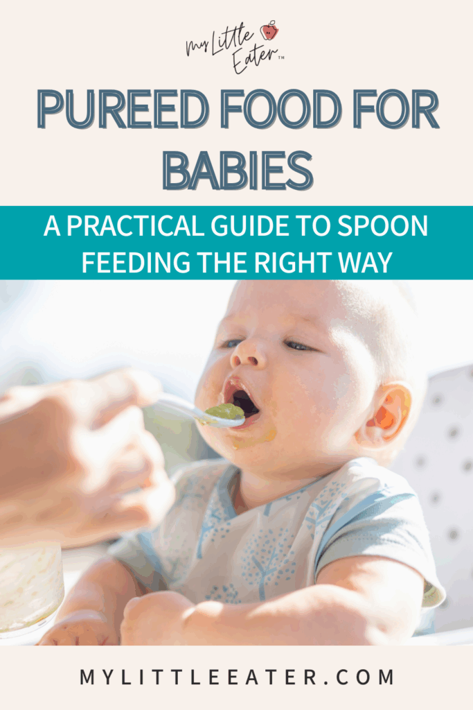 spoon feeding pureed food