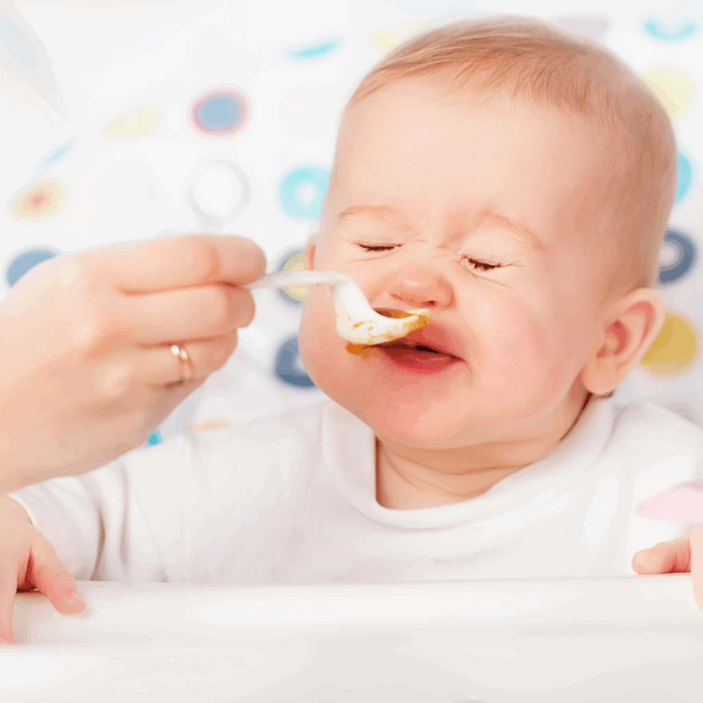 force feeding baby purees