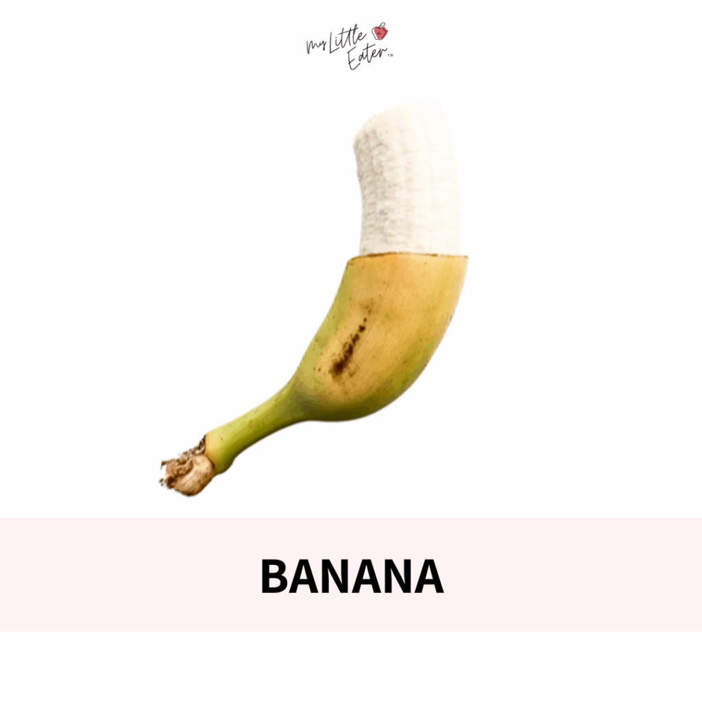 Serving banana in a baby led way