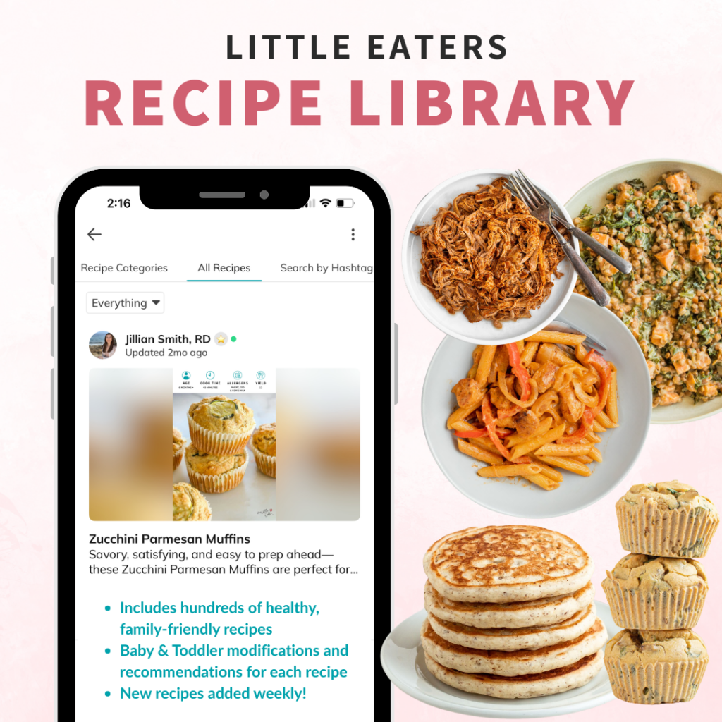 Little Eaters Recipe Library with healthy family recipes, baby and toddler meal ideas, and weekly recipe updates.